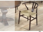 Conjunto Mesa de Jantar Caribe Indonesia com 04 Cadeiras 0.90 x 0.90 Redonda